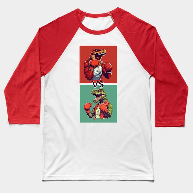 Jurassic Fight Baseball T-Shirt by Daniac's store